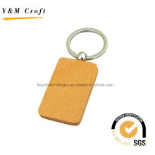 Factory Hot Sale Square Shape Wooden Key Ring (Y03919)